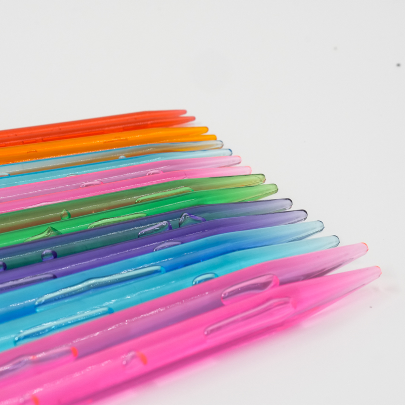 26.5cm 1-Pointed Color Plastic Knitting Needle Set (8PCS)