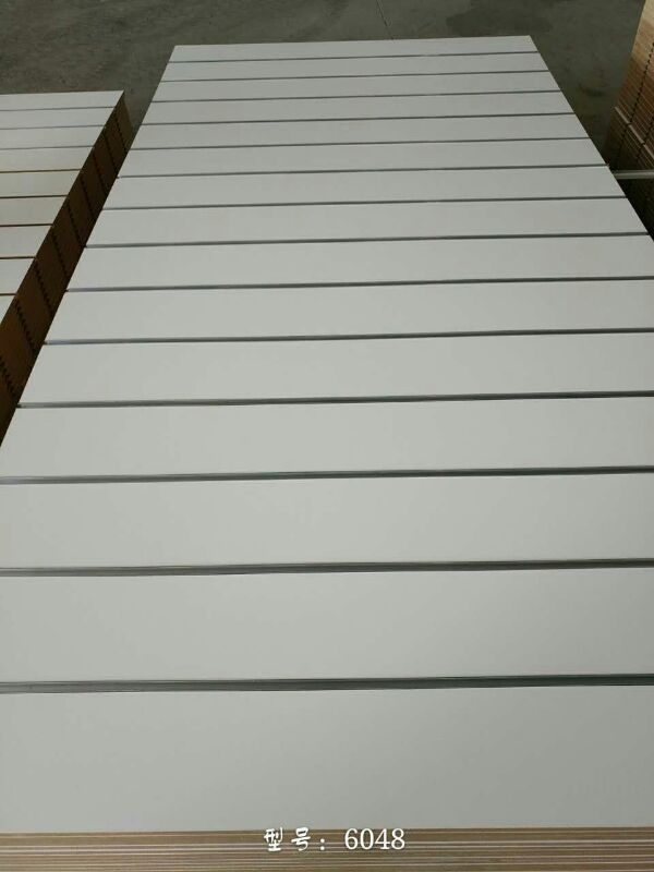 15mm 18mm Slotted Melamine MDF / Slatwall MDF / Decorative Slatwall for Display
