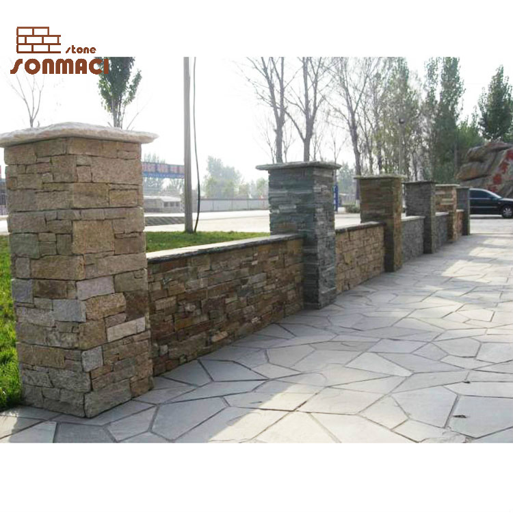 Natural Yellow Stone Veneer Column Pillar