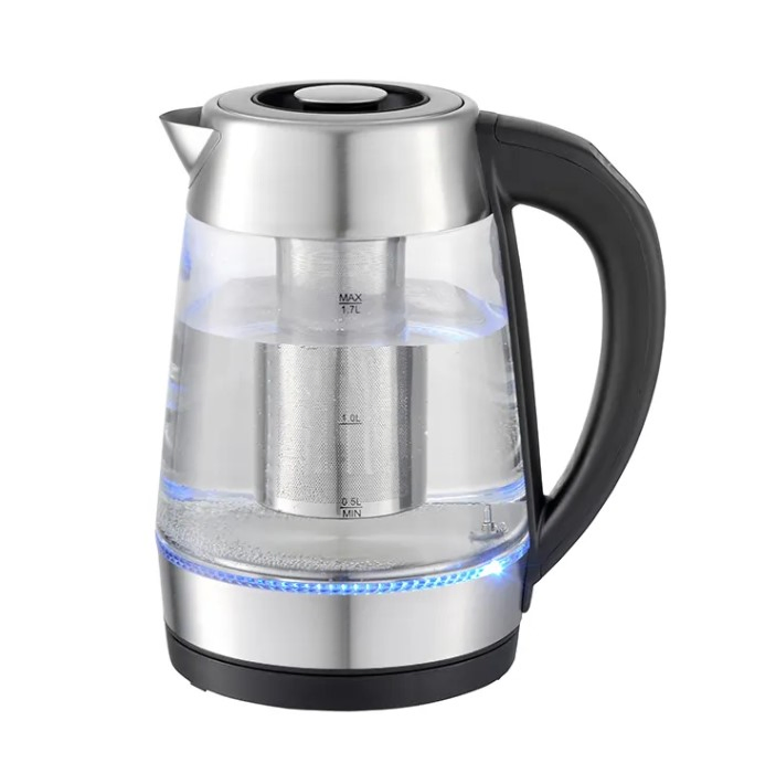 1.7L Glass Tea Filter Digital Temperature Setting Keep Warm Color Changing Electric Water Kettle