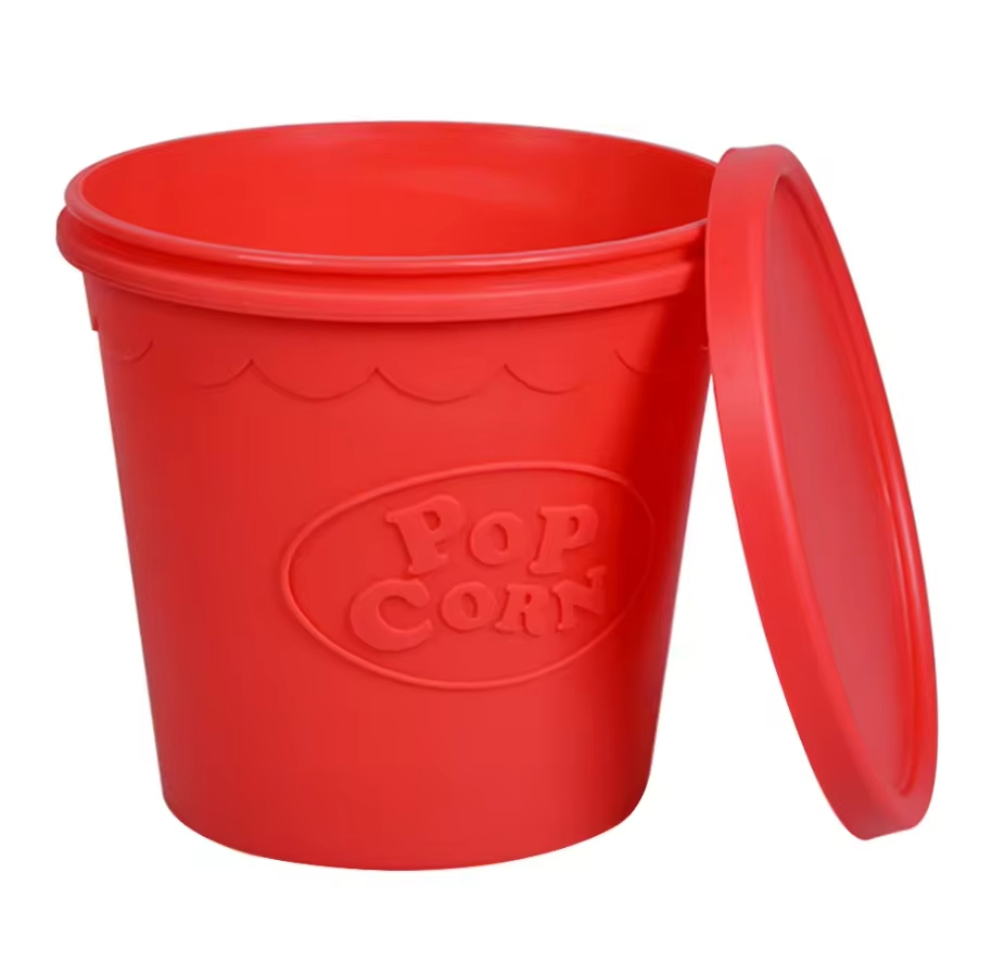High Quality Custom Classic Style Eco-Friendly Silicone Custom Popcorn Bucket Plastic for Home Microwave Popcorn Maker Bucket