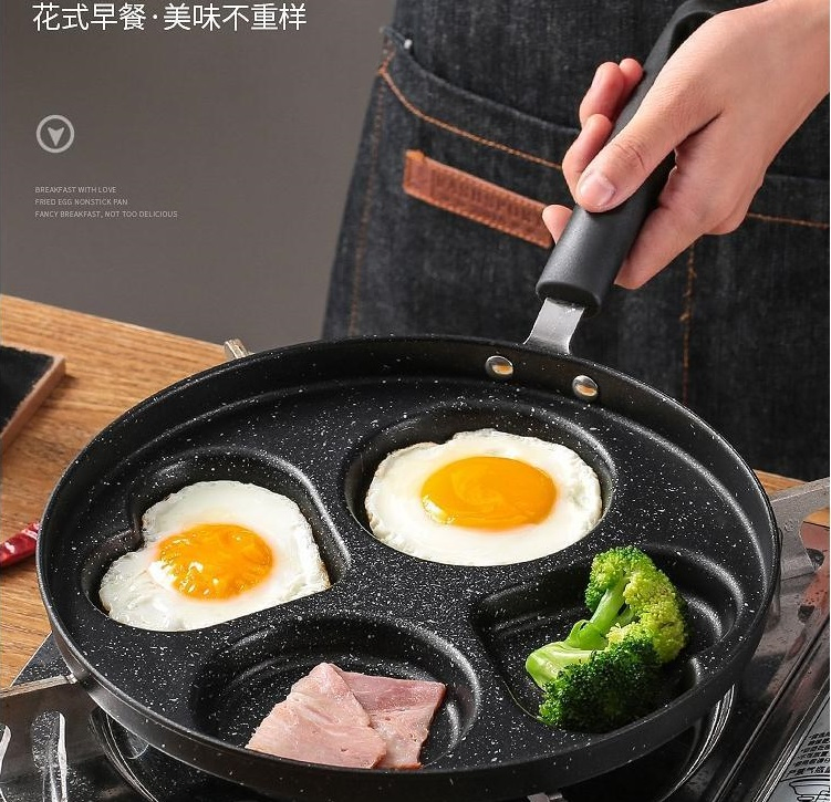 Maifan Stone Egg Fryer - Premium Non-Stick Small Frying Pan for Heart-Shaped Breakfast, Fried Eggs & Egg Burgers
