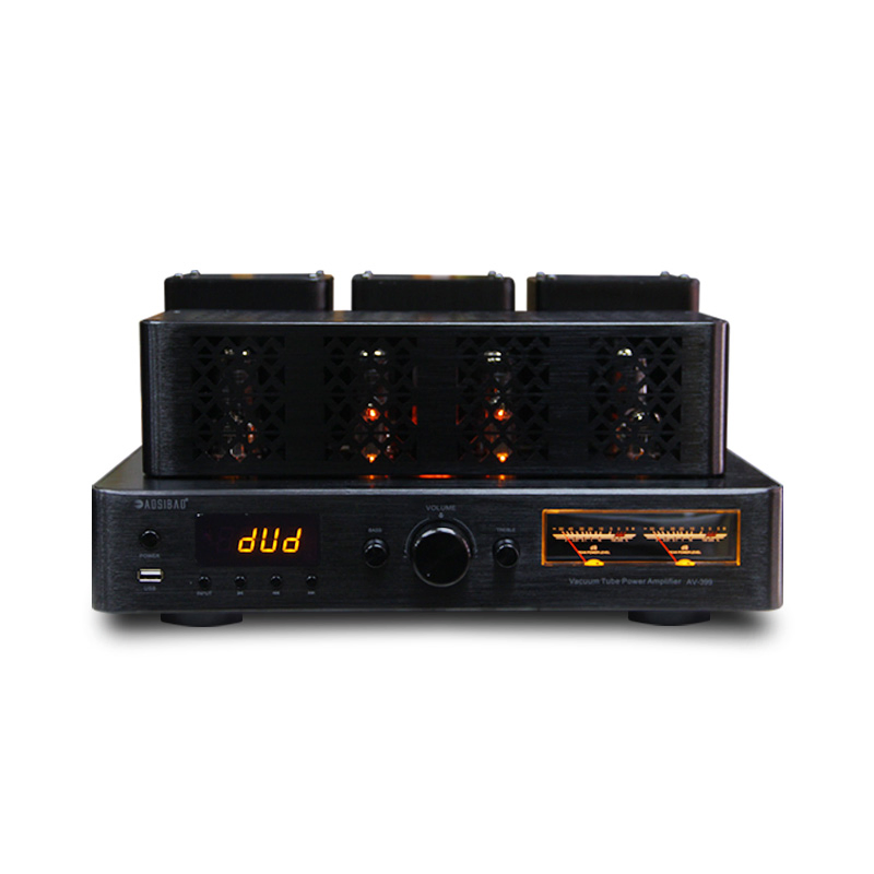 Vacuum Tube Amplifier Stereo Bluetooth Coaxial Optical Subwoofer Output Karaoke Microphone