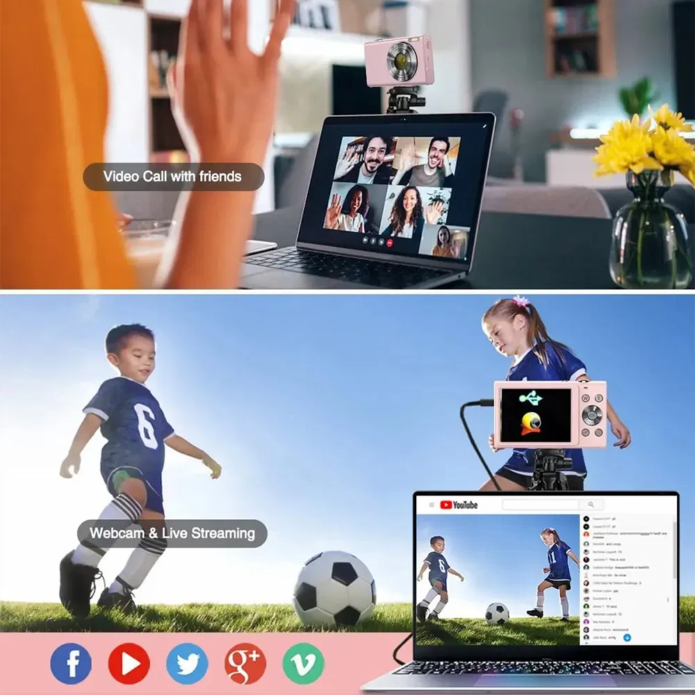 DC402-Af 4K Kids 48MP Digital Camera Auto Focus 16X Digital Zoom Vlogging Camera for Teens