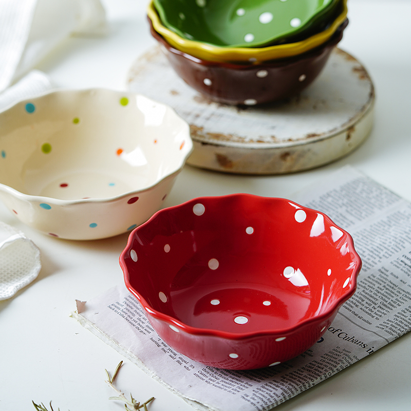 Wholesale Dinnerware Salad Bowls Custom Daily Use Porcelain Fruit Yogurt Bowl