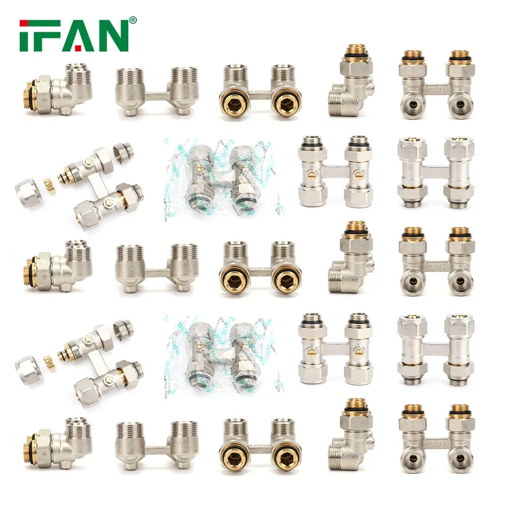Ifan Brass Straight Radiator Thermostatic H Valve for HVAC Systems