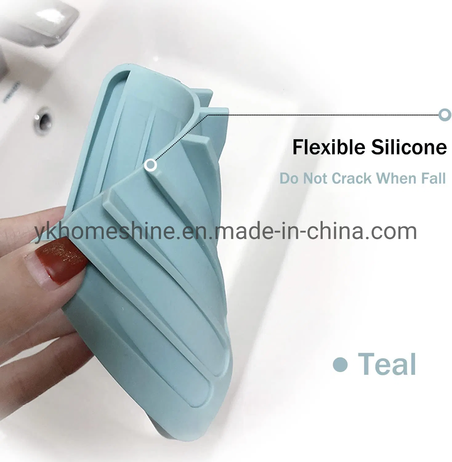 Silicone Soap Dish with Drain, Bar Soap Holder for Shower