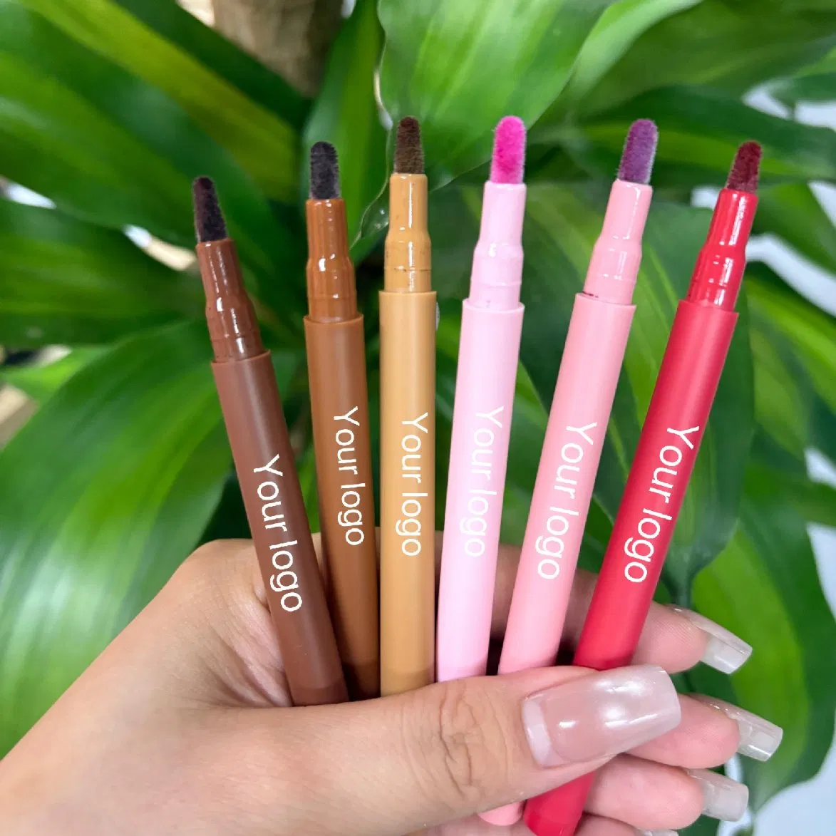 Matte Lip Liner Stain Private Label Sponge Tip Liquid Lipstick Smudge Proof Vegan Lip Pencil