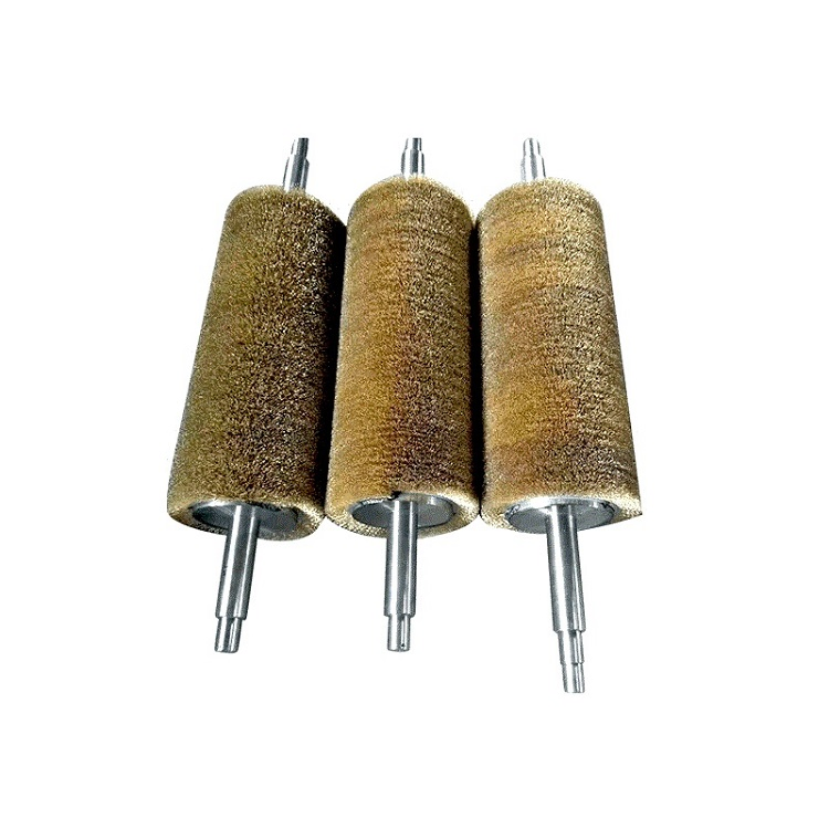 Industrial Wood Polishing Brass Steel Wire Roller Brush