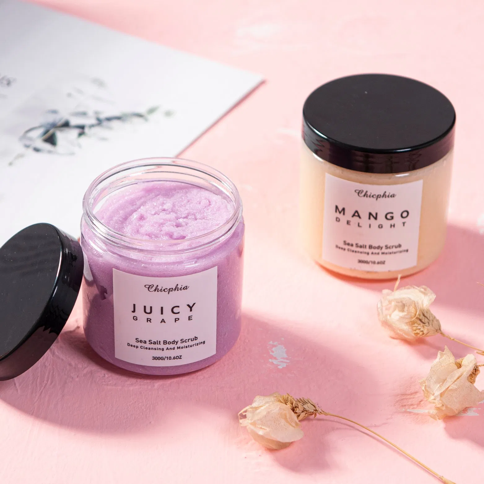 300g Juicy Grape Sea Salt Body Scrub