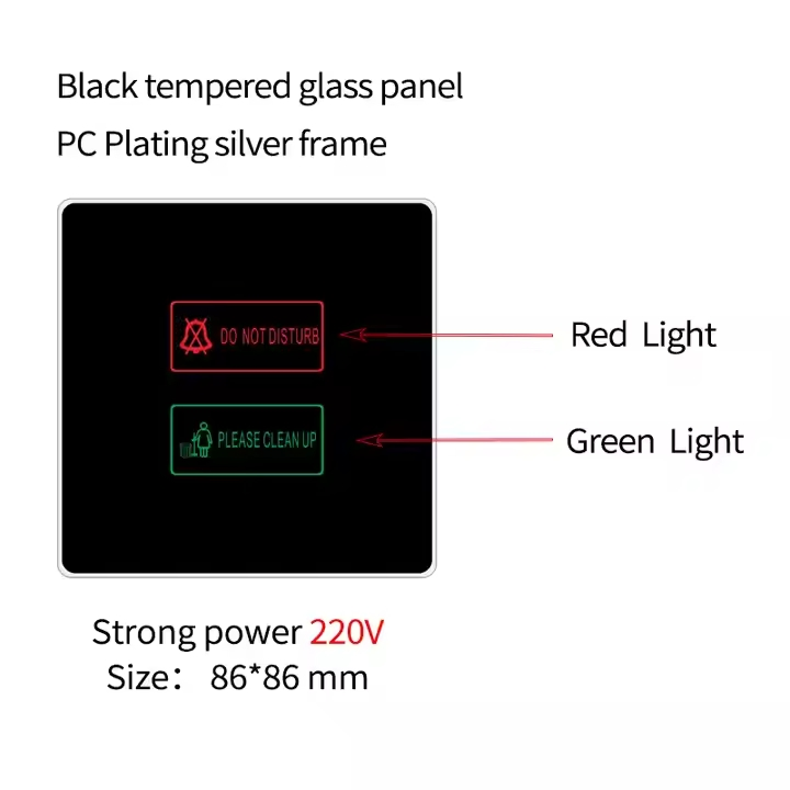 Hotel Doorplate Dnd System with Customizable Hotel Logo and Language LCD Do Not Disturb Sign Factory Price Doorplate Hotel Touch Switch