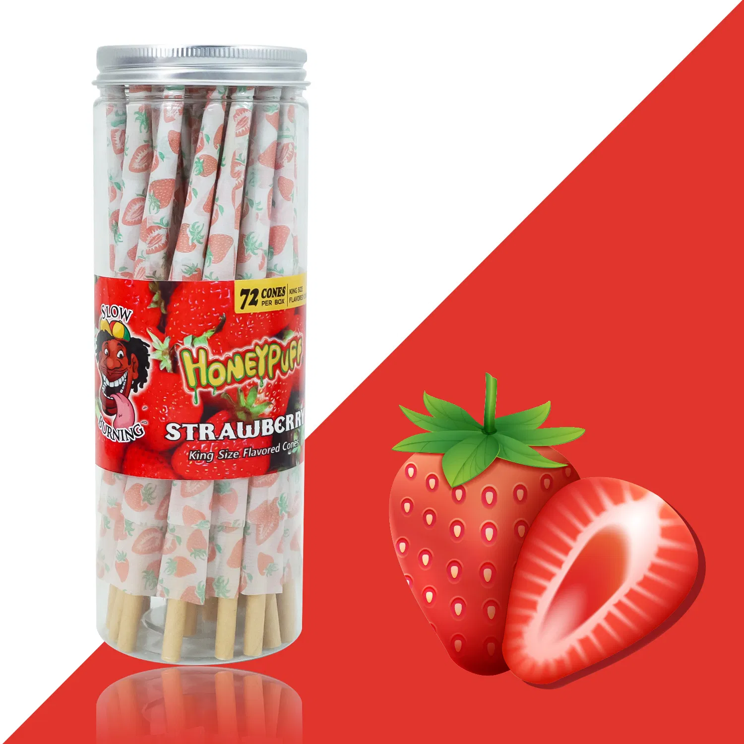 Honeypuff King Size Classic Pre Rolled Cones Rolling Paper Fruit Flavor 72 Cones