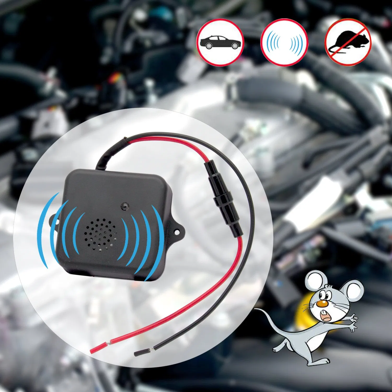 Mice Rat Repeller Ultrasonic Rodent Repellent for Car Truck Vehicle Automobile