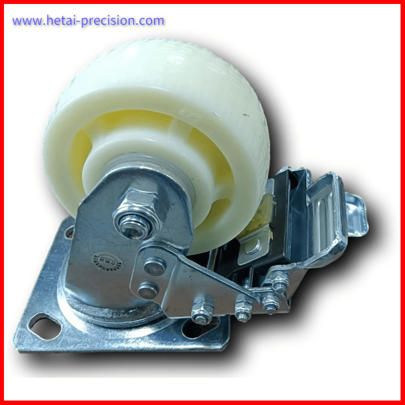 Custom Heavy Duty Metal Brake Industrial Caster Wheels, for Heavy Duty Steel Locking Job Site Van Truck Garage Storage Security Tool Box Safe Chest