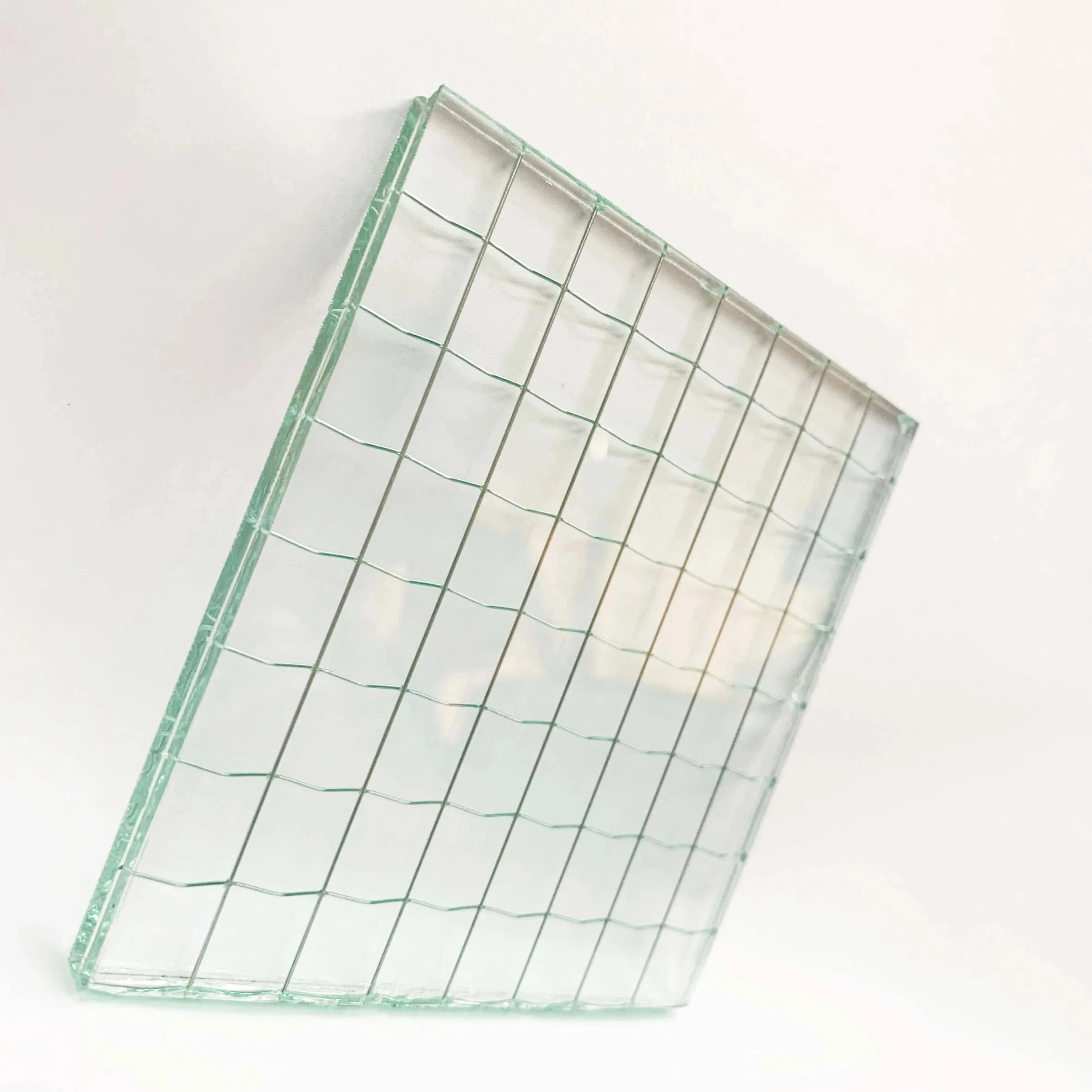 China Fire Proof Nashiji Wired Glass with Cross Mesh Manufacturers Suppliers Factory