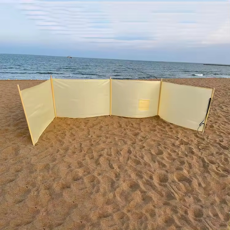 Foldable Beach Wind Shield for Waterproof Protection During Outdoor Activities