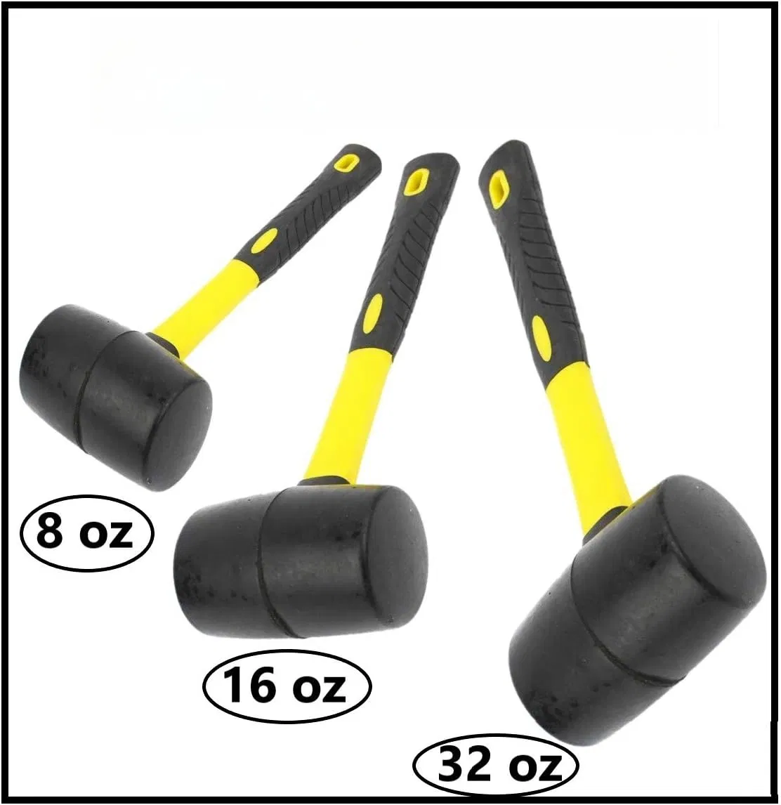Professional Custom TPR Handle Hammer Double Color Rubber Mallet Hammer