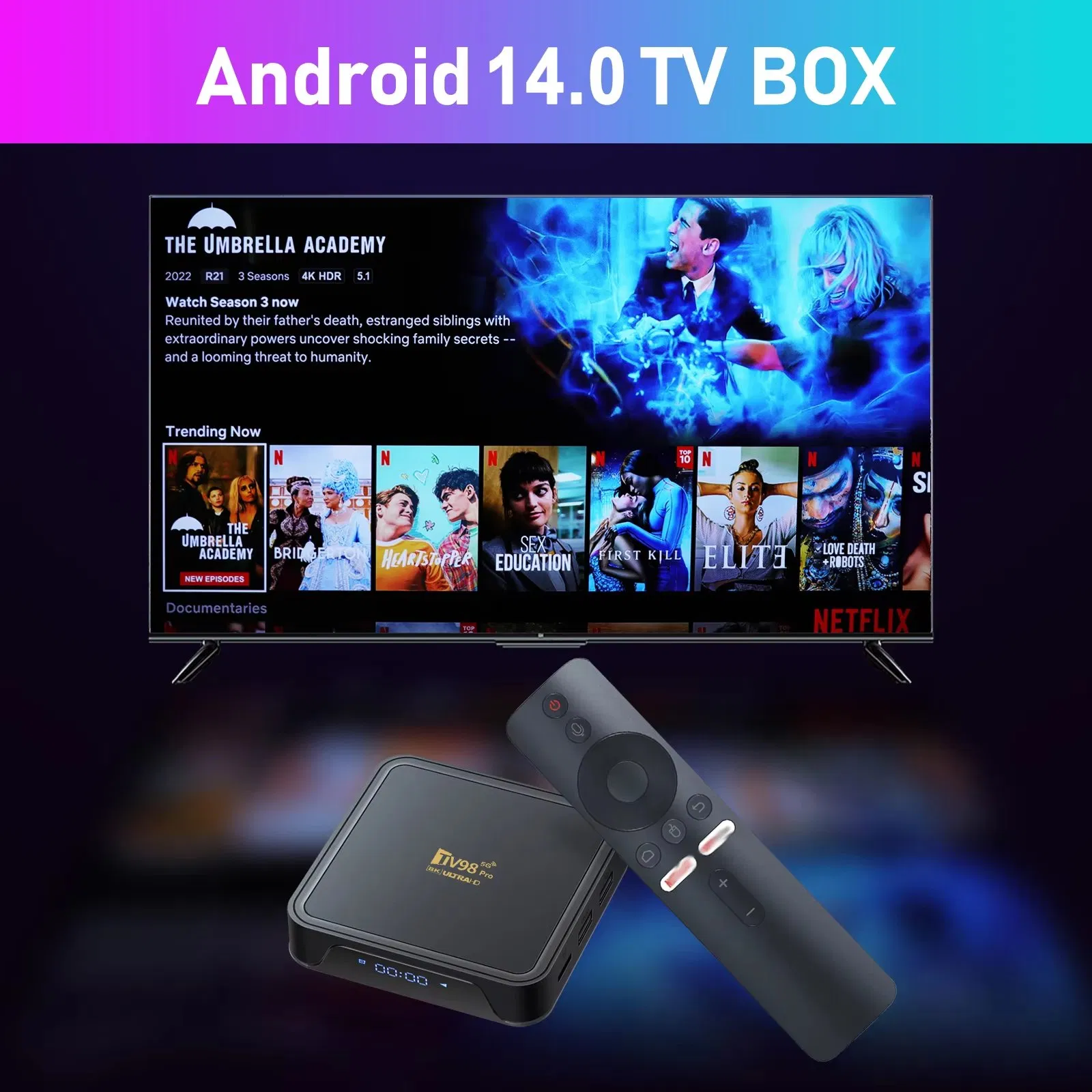 Hot TV98 PRO Box Allwinner H313 Quad Core Display Home TV Box