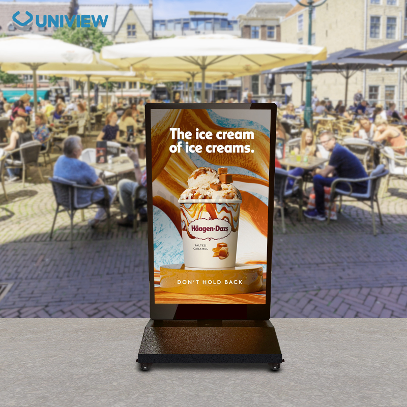 Портативный рекламный экран Uniview 55 дюймов с аккумулятором