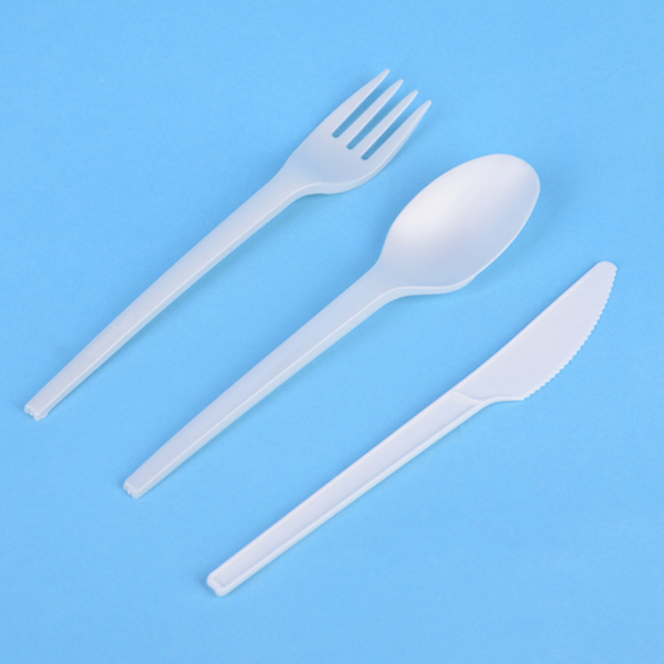 Compostable Disposable Cpla Biodegradable Tableware Plastic Cutlery Set, Eco Friendly Products Disposable Dinnerware