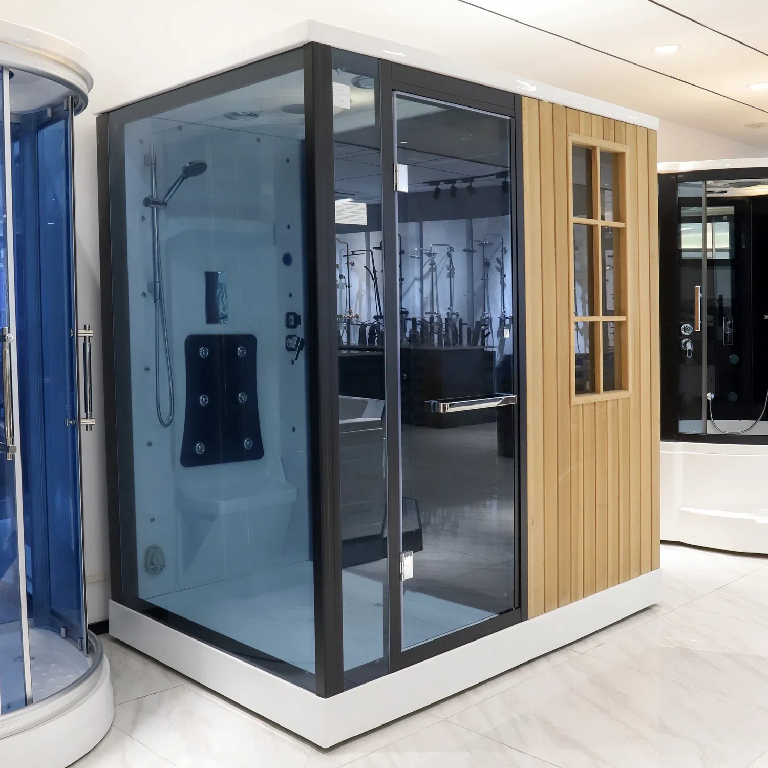 Modern Design Backyard Combination Bath Shower Steam Sauna Room