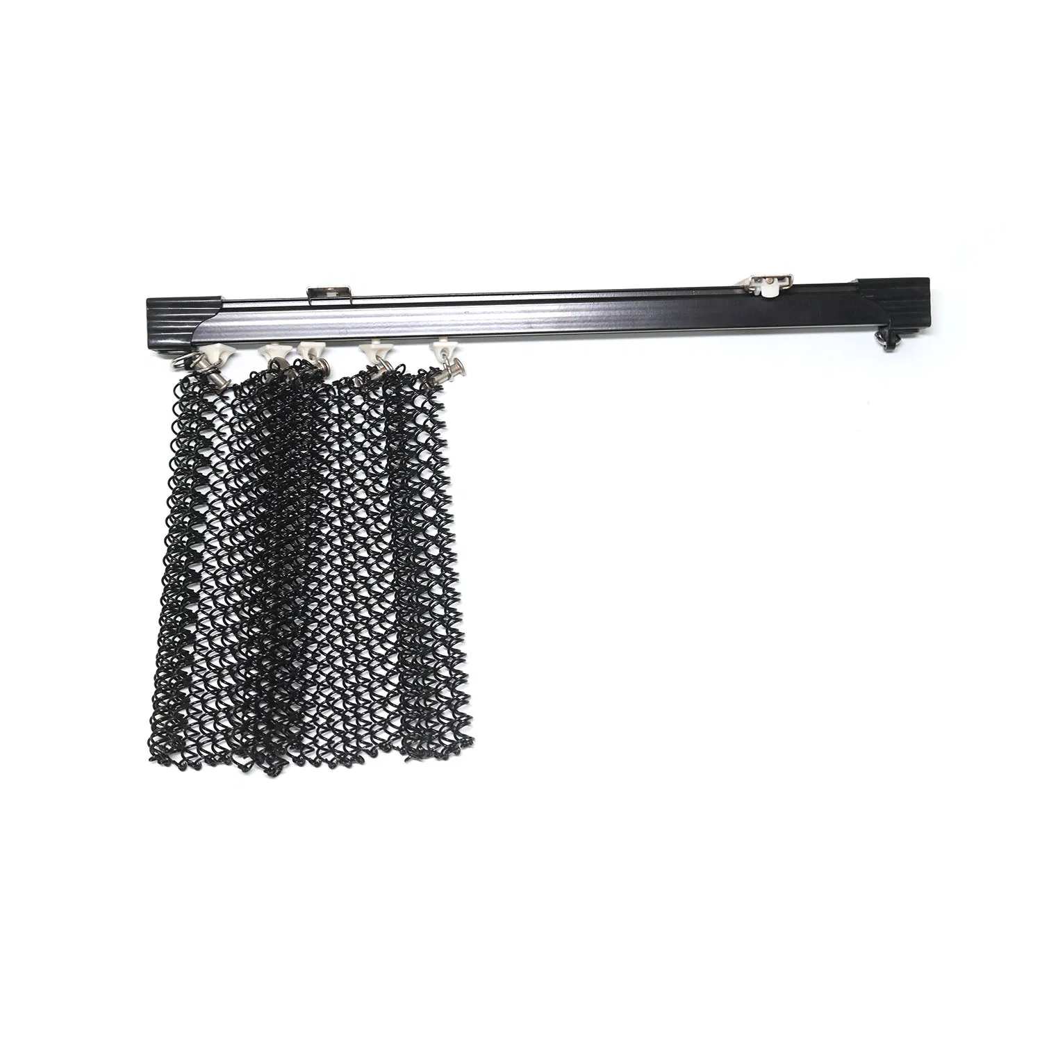 Chic Grey Wire Mesh Coil Curtain for Sophisticated Interior Designs
