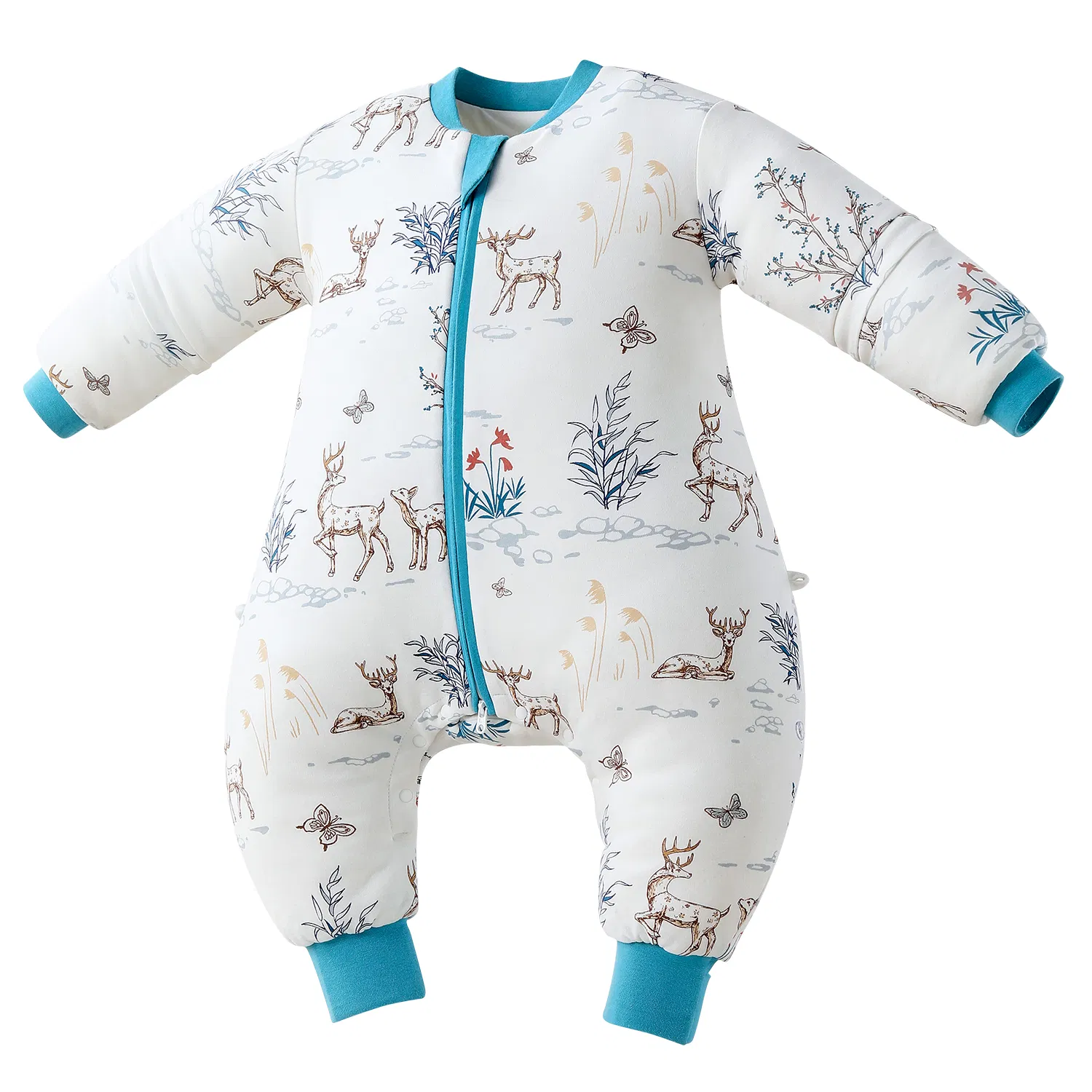 0-3 Years Old Thermostatic Cotton Cute Animal Detachable Sleeves Baby Sleeping Bags