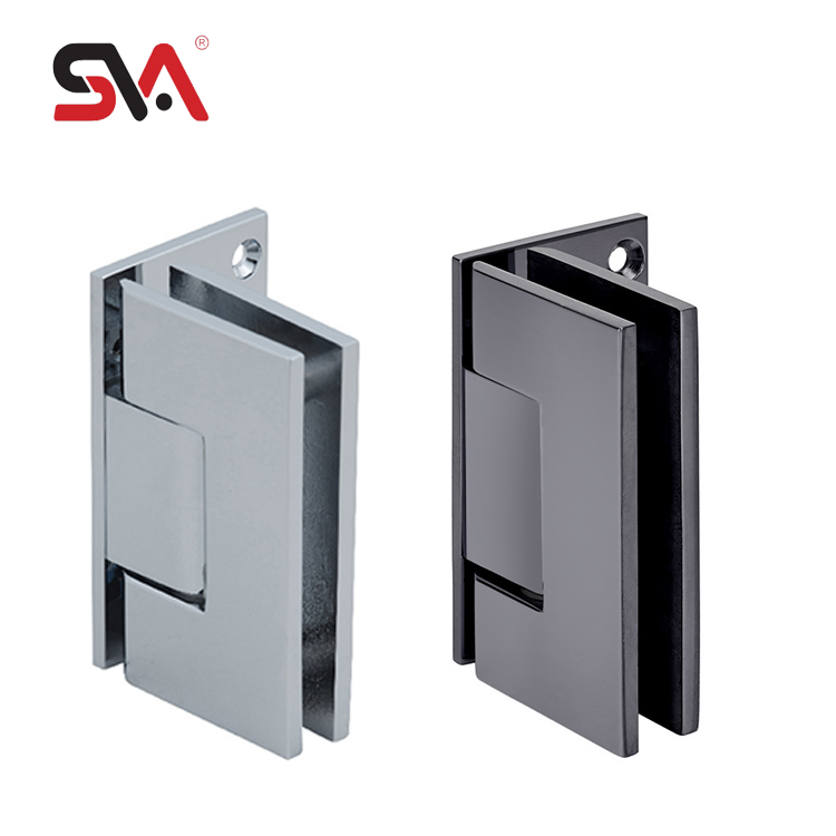 90 Degree Wall Mount Offset Back Plate Bathroom Shower Room Glass Hinge