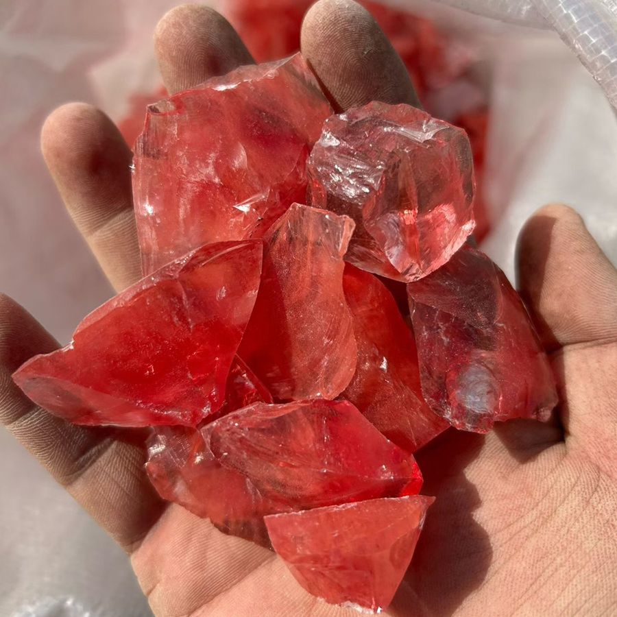 Crushed Slag Glass Rocks for Fire Pit & Garden Decorative Slag Glass Stones