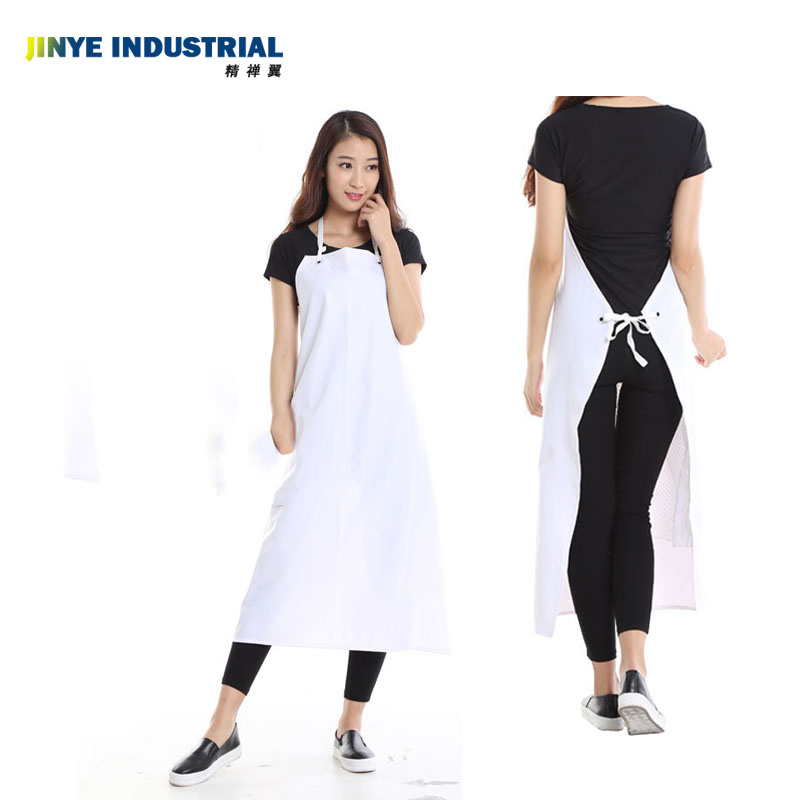 Heavy Duty Food Processing Industry White Blue PVC Work Shop Aprons