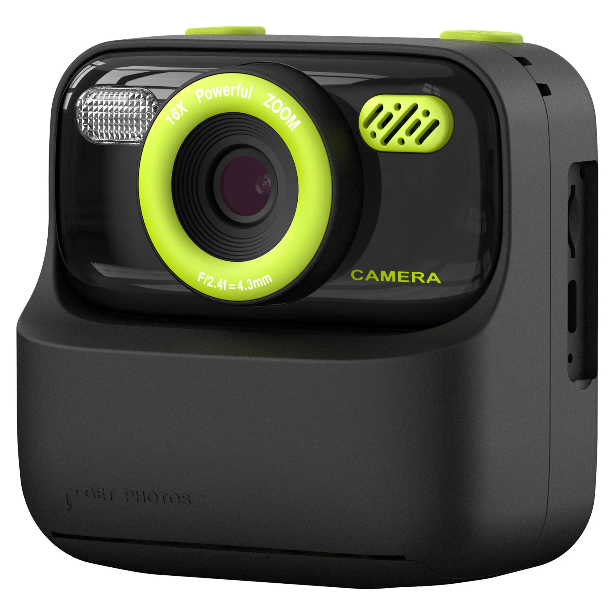 P79 Photo Instant Print Kids Digital Camera Fun Game HD 1080P Dual Lens Camera with 32g Memory Card - Black / Green