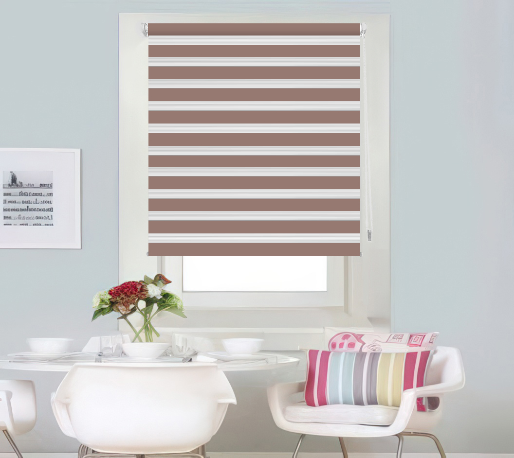 100% Polyester Light Filtering Day Ang Night Curtains with Valance