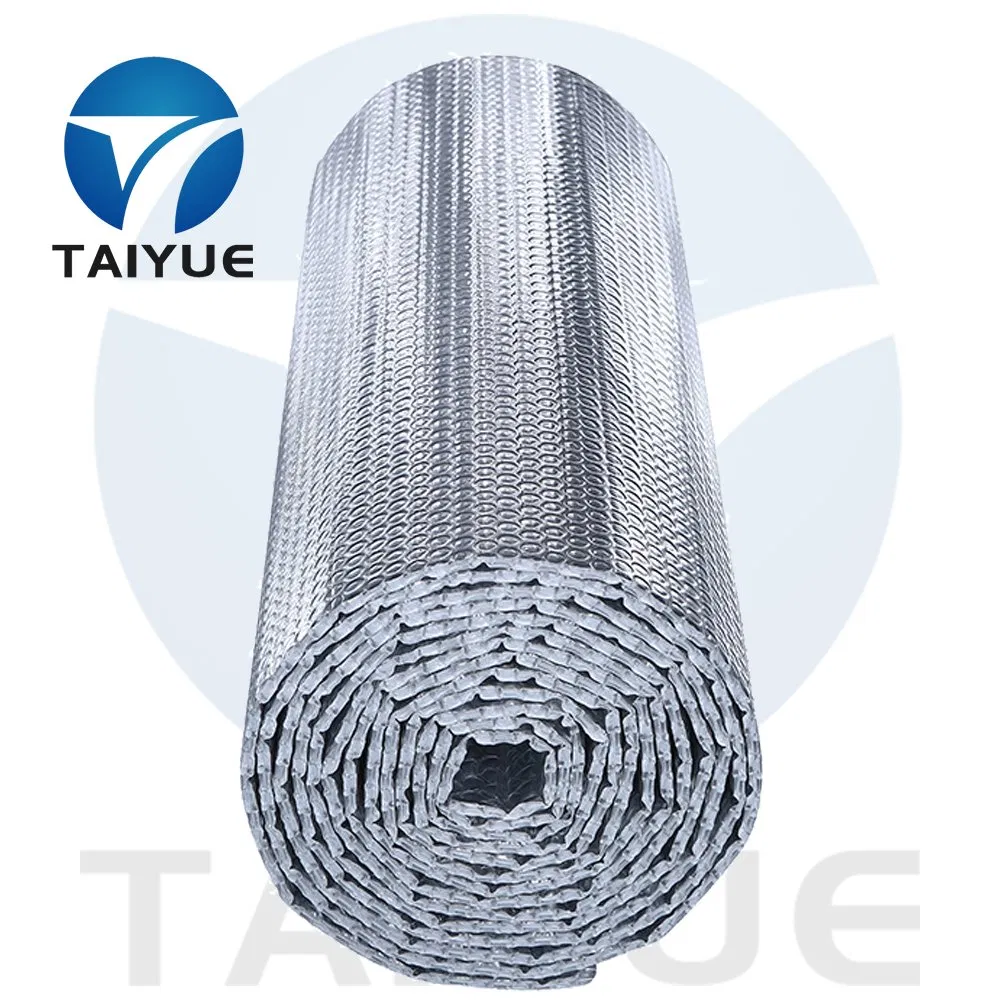 Factory High R Value Fireproof Reflective Double Foil Bubble Heat Insulation for Warehouse Roof Insulation Material