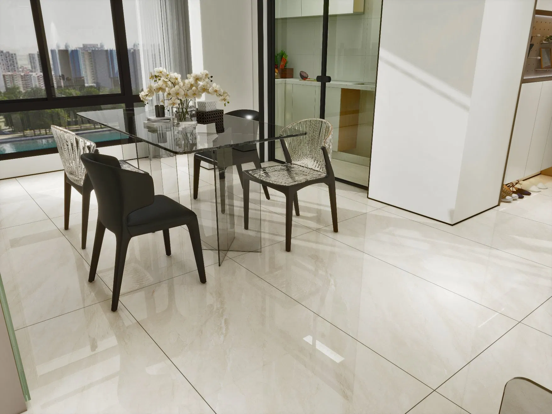 Factory Price 600*1200mm Marble Polished Glazed Ceramic Tiles Waterproof Porcelain Floor Tiles