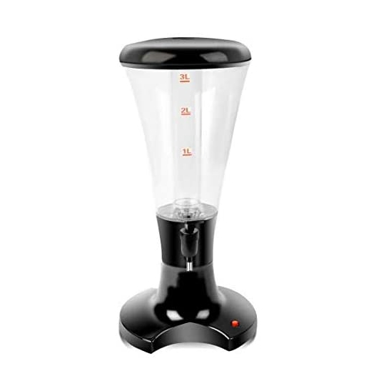LED 3L Beer/Beverage/Liquor Dispenser Tabletop Tower with Cooling Tube