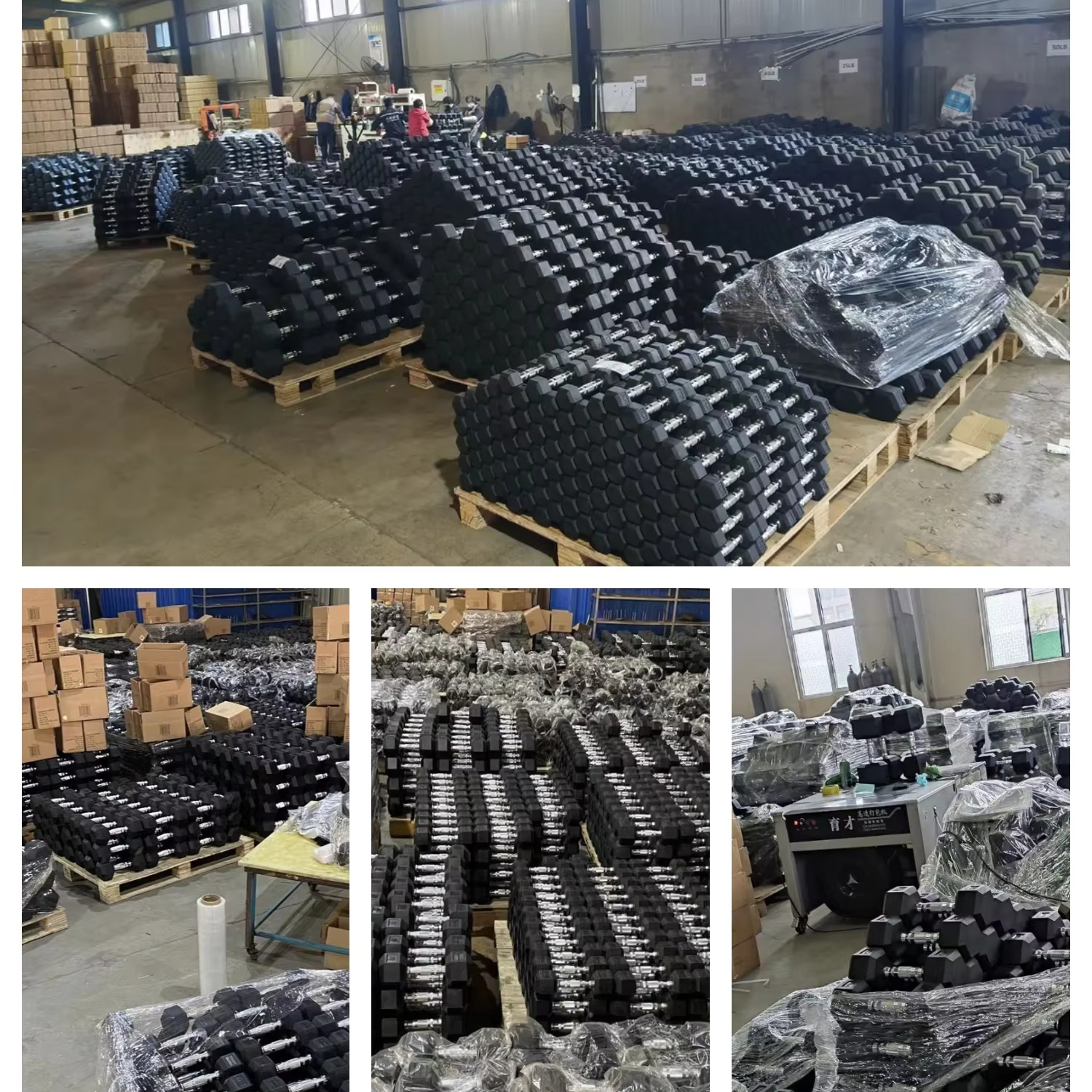 Гантели чугунные шестигранные набор 5-50 кг для дома