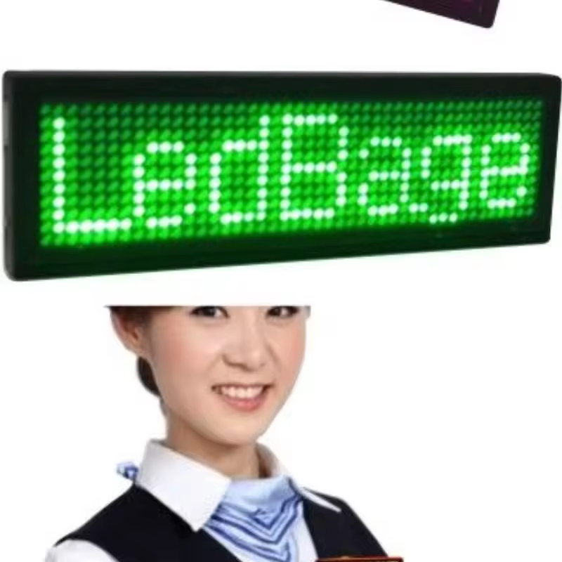 Hot Sale High Visibility Programmable Display Unisex LED Screen Tags