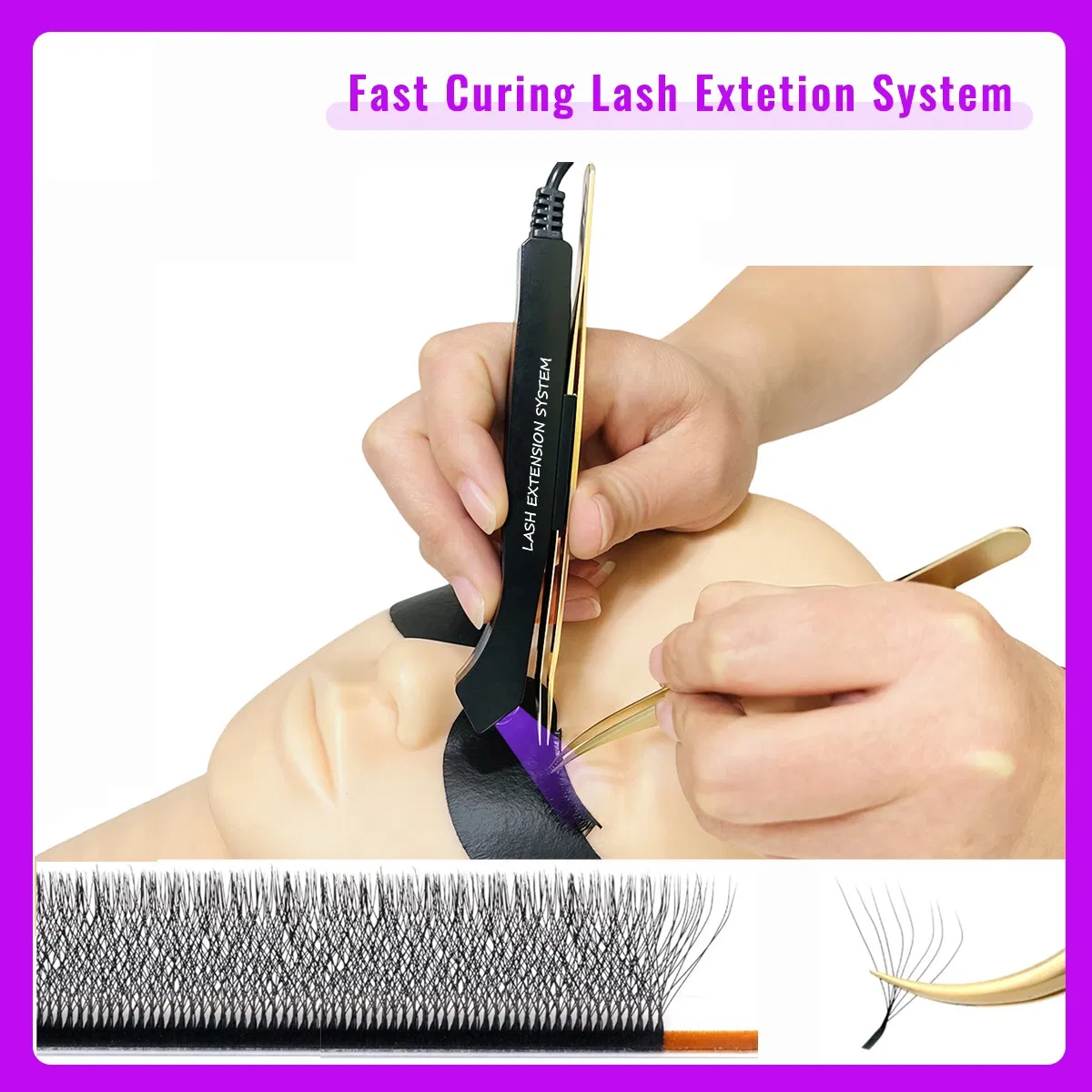 Tweezers UV LED Light for Eyelash Extension Kit