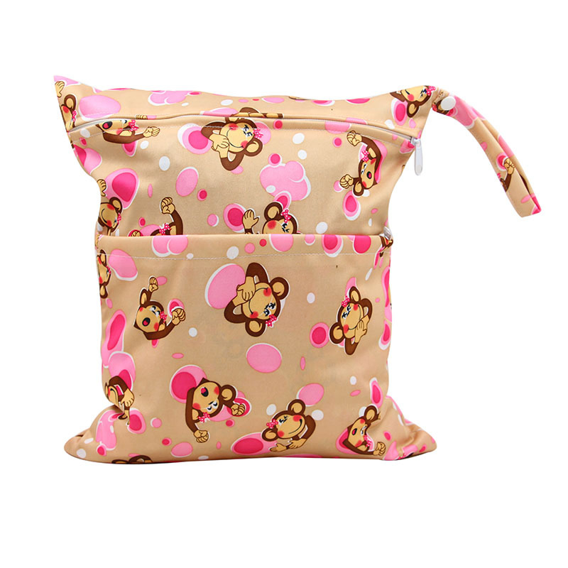 Baby Waterproof Diaper Bag, Double-Zipper Diaper Storage Bag, Baby Stroller Hanging Bag