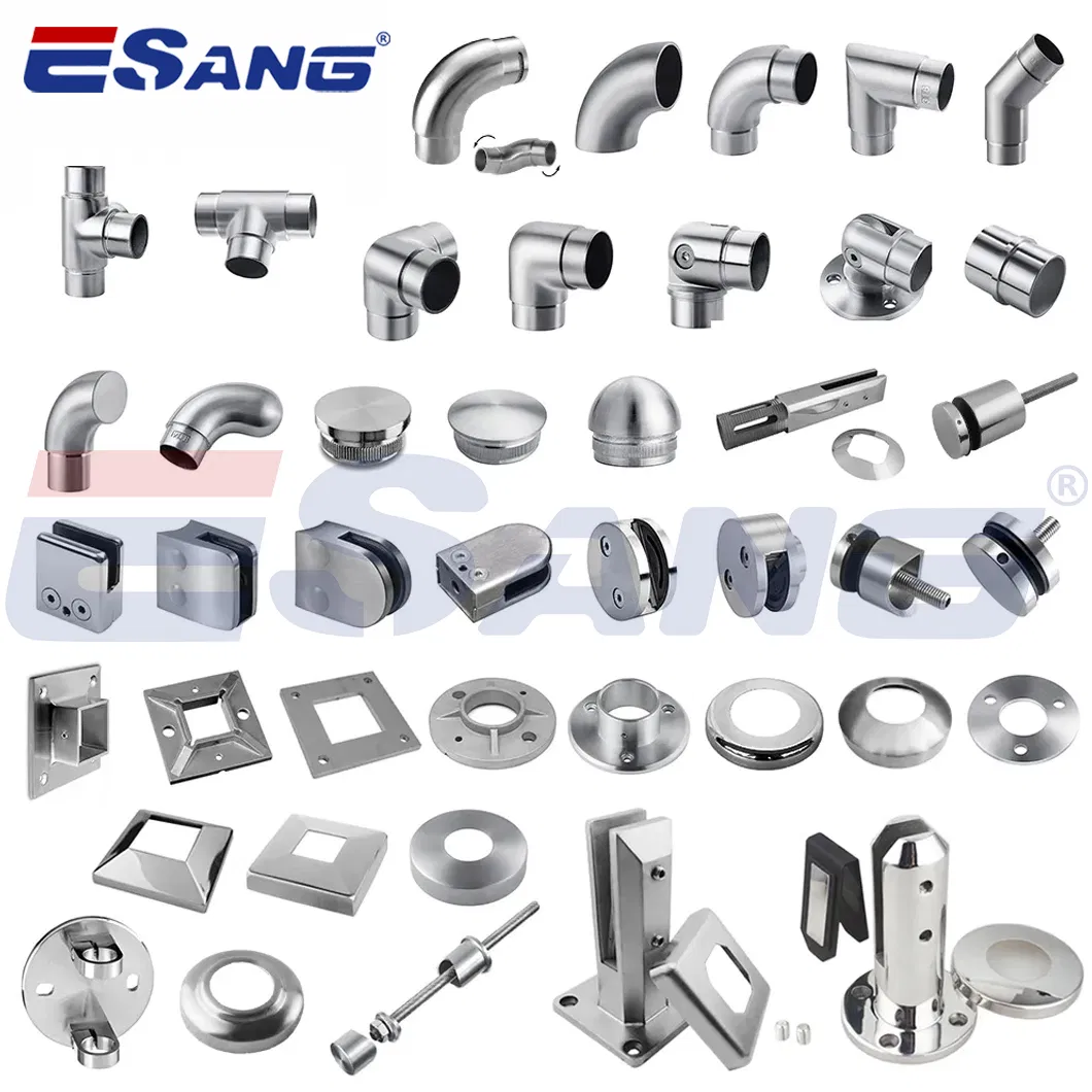 Esang 201 304 316 Stainless Steel Handrail Fitting Glass Clamp/Glass Standoff Railing Accessories