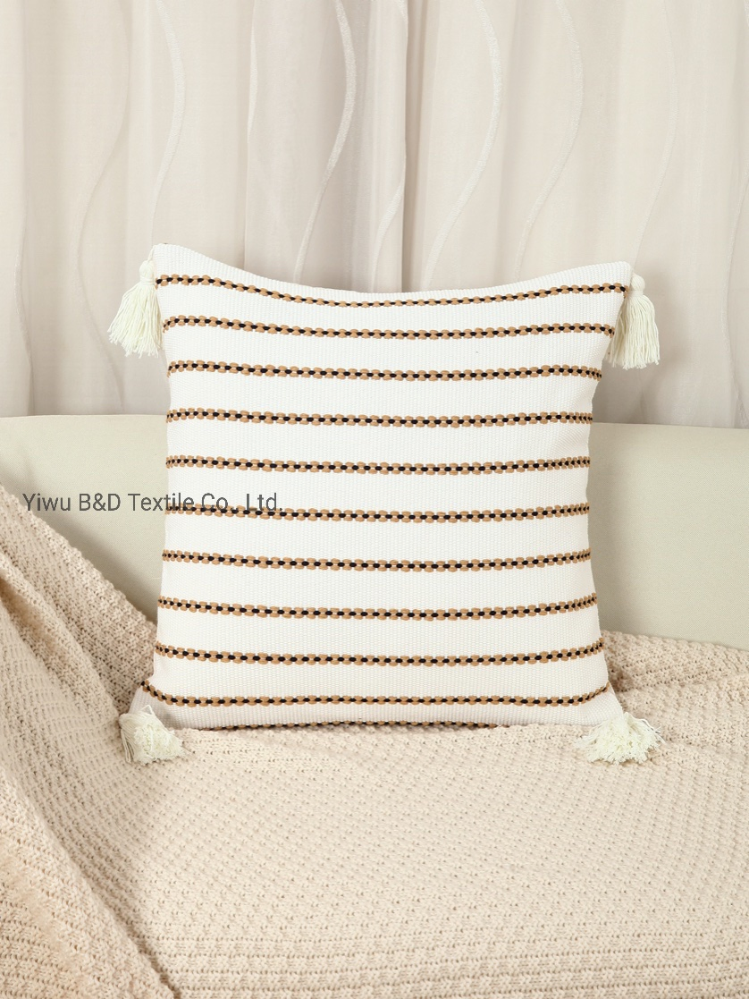 Fashion Feather Digital Printing Design Soft Cushion on Sofa 100% Cotton Linen Fabric Chair Cushion Pillow Case Daily Use Cushion Cover