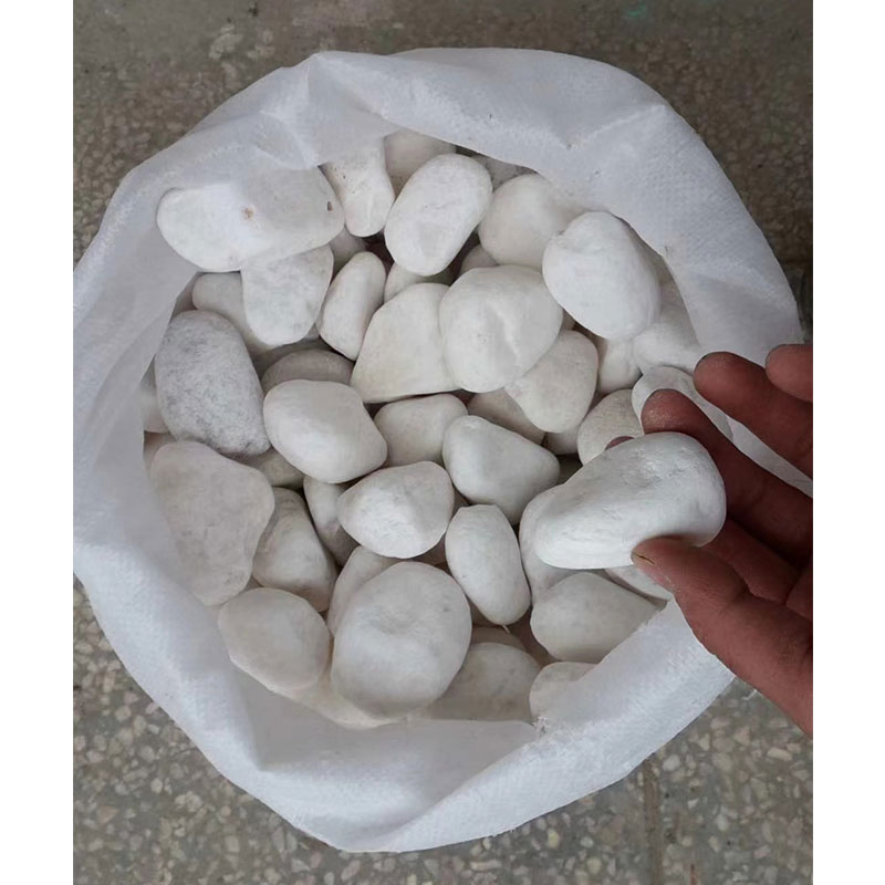 China Natural Polished River Pebble Stone Mosaic on Net Pebbles Mosaics Mesh Tile