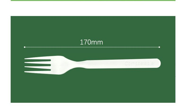 Modern White Disposable Biodegradable Compostable Cutlery for Restaurant Takeaway