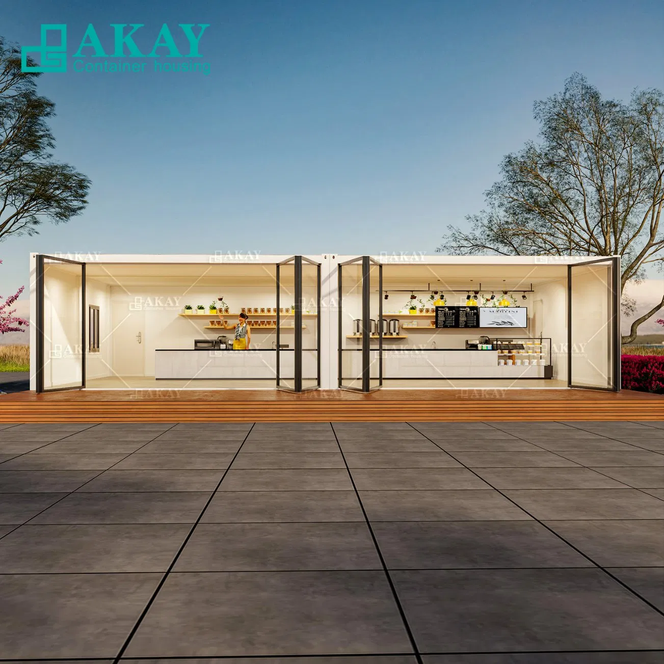 Luxury Design Two Layers Apartment Fabricated Living Portable Container House Prefabricated-Building