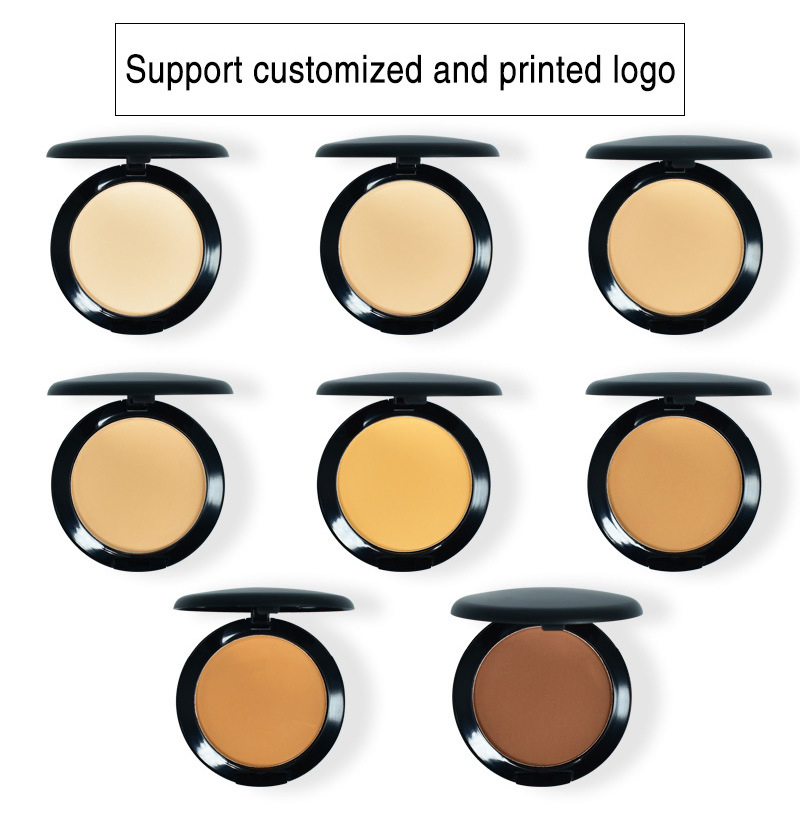 Custom Logo Professional Face Makeup 8 Color Concealer Foundation Palette Premium Pressed Setting Powder
