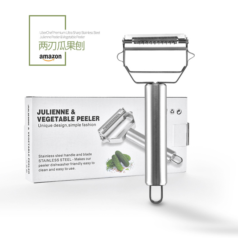 Тёрка для овощей и фруктов 2 в 1 с ножом, нержавеющая сталь