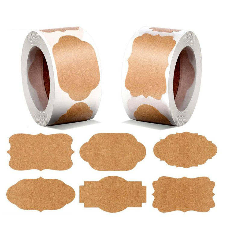 Adhesive Paper Custom Label Printing Gold Foil Embossed Logo Sticker Label Sticker