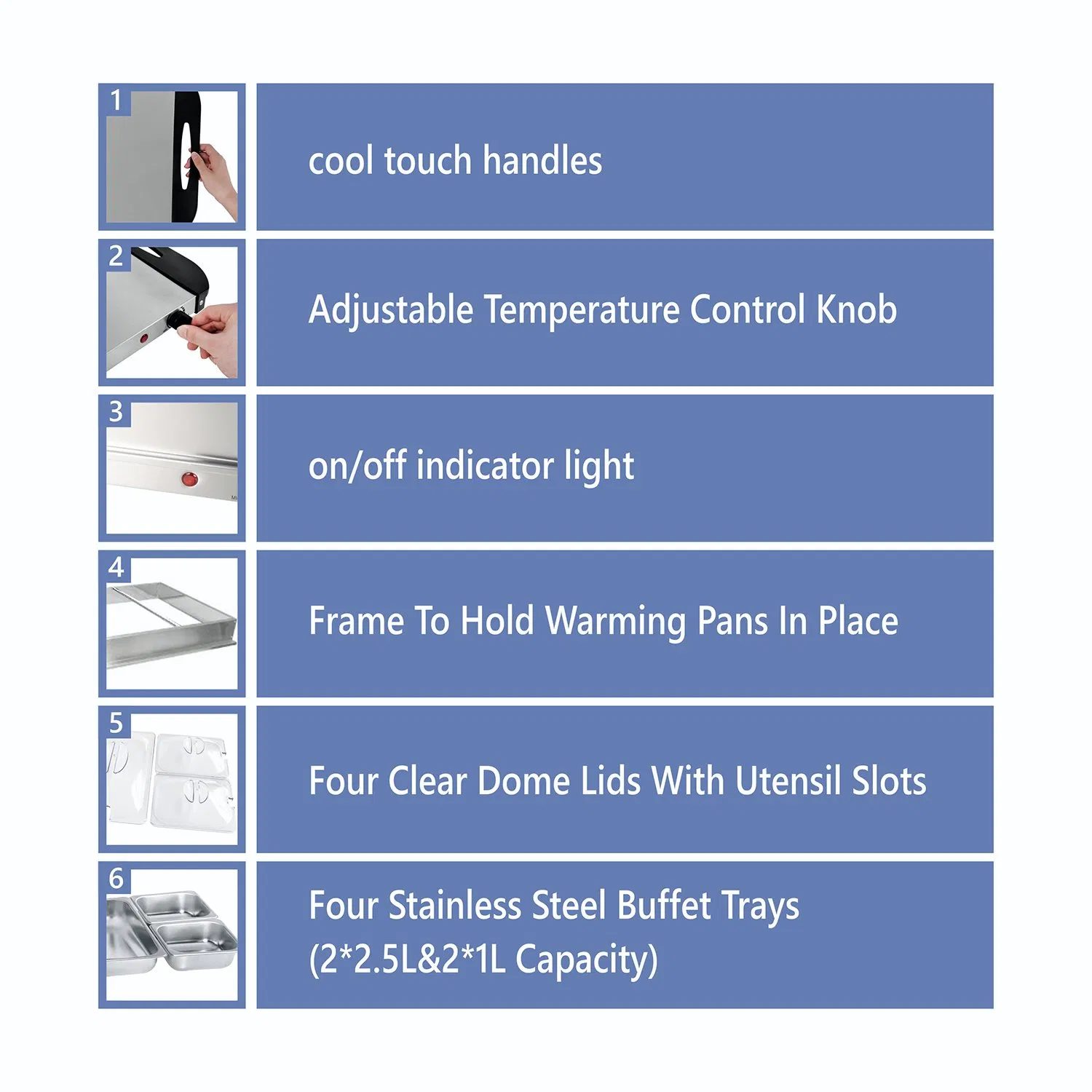 Elegant Stainless Steel Food Warmers Chafing Dish