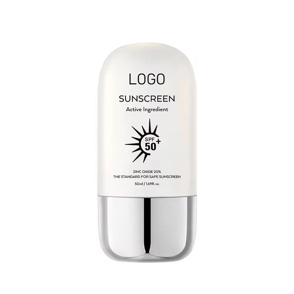 Wholesale Natural Sun Cream SPF50+ Ultraviolet Waterproof Sunblock Repairing Sun Damage Sunscreen for Facial Sun Protection