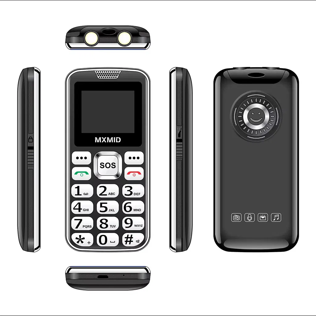 Кнопочный телефон для пожилых с SOS, 2 SIM, мощный звук
